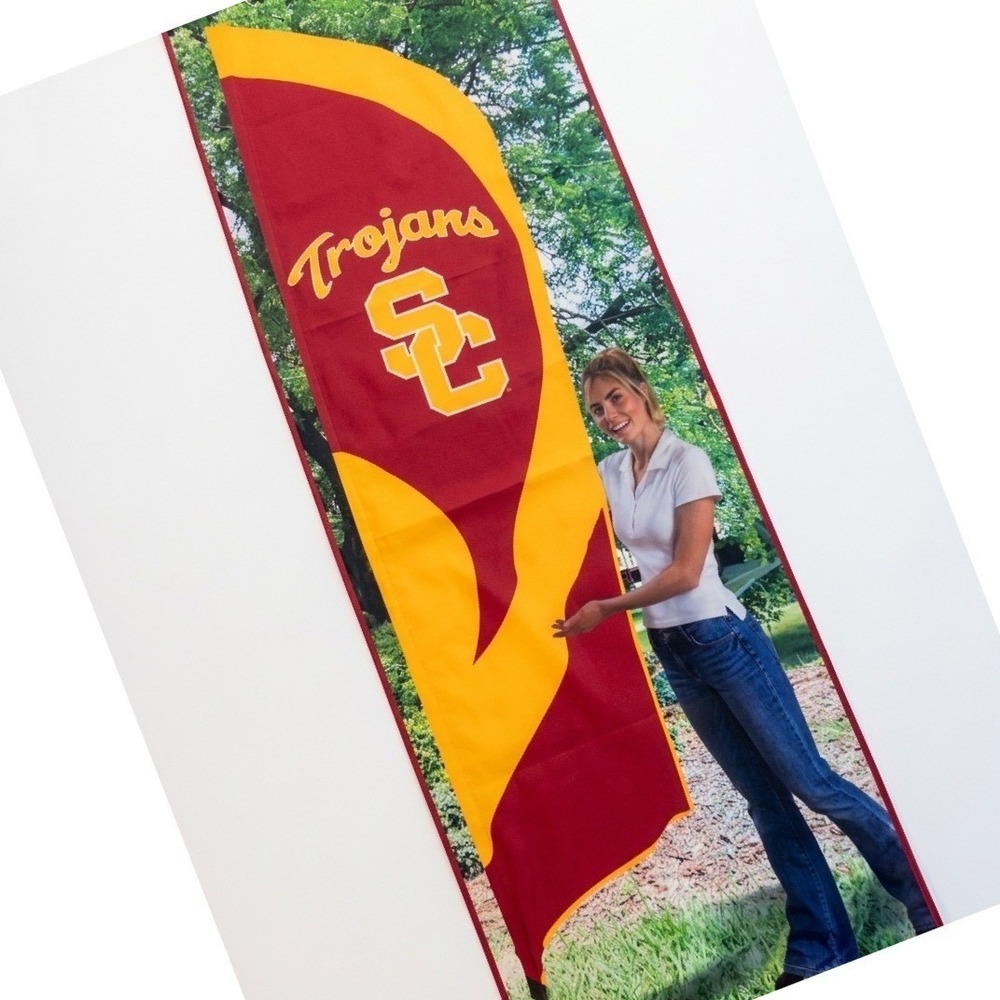FLAG ONLY -  USC Trojans University Southern California Team Flag 8.5ft -No Pole